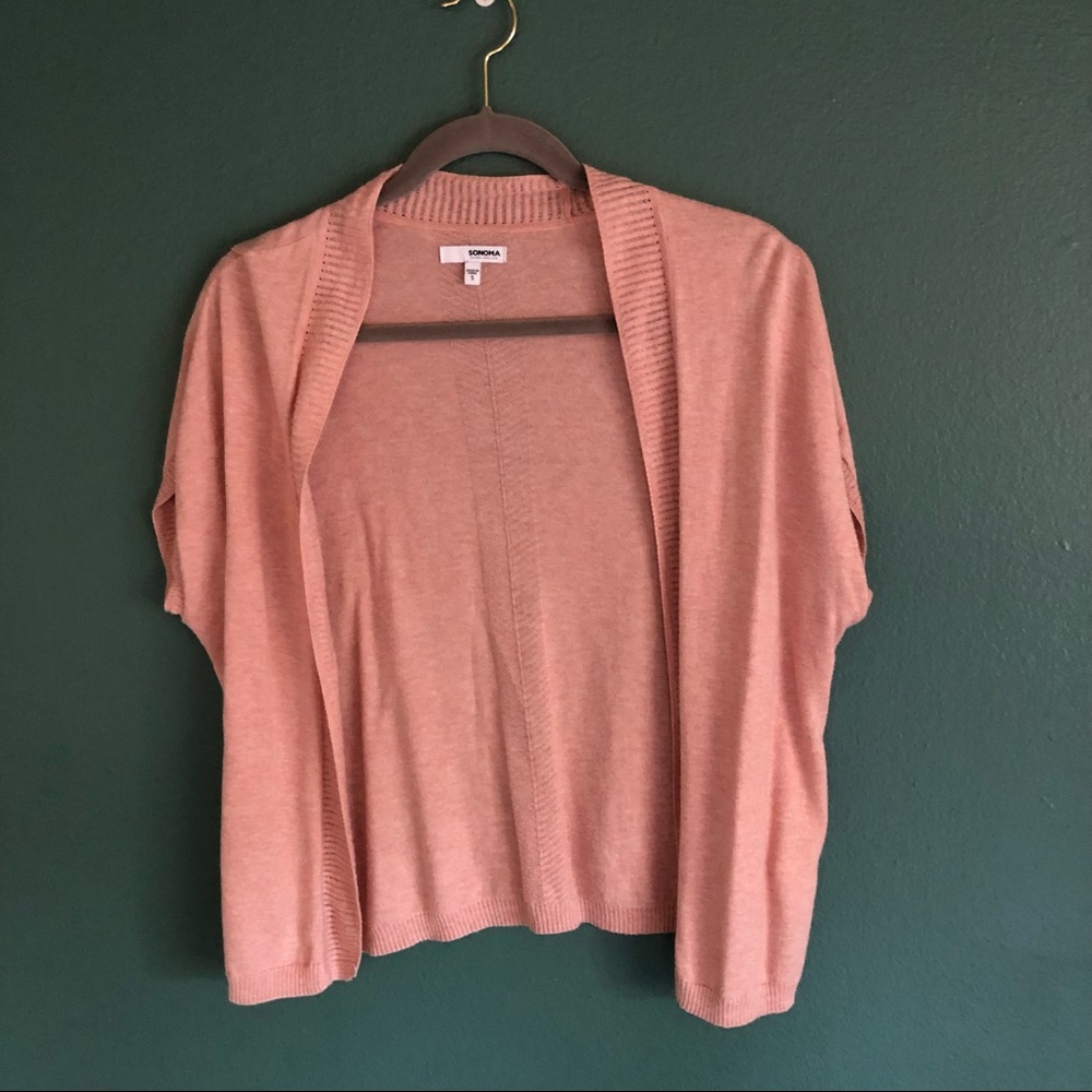Peachy pink summer cardigan